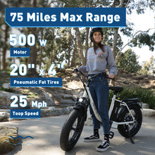 Load image into Gallery viewer, Hiboy EX6 Step-thru Fat Tire Electric Bike White